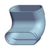 Bocht verticaal Zehnder ComfoFlat 51 | 90°