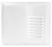 Muurrooster Brink Air 70 wit + voorverwarmer | 500-600 mm mu