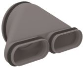 Overgang flat naar rond Zehnder CK300/ComfoFlat 51 Ø160 mm