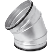 Segmentbocht spirobuis Ø400mm | 45° | Safe