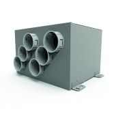 Verdeelunit Vent-Axia UfP+ | 6Ø69 | Ø125mm | Geluiddemper