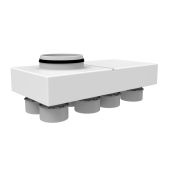 Hoofdverdeler Vent-Axia | Onderaansl. 8xØ90mm | Tuit Ø180mm