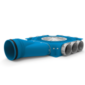 Instortverdeler Vent-Axia VK69 9 H125 | 1xK 9xØ69 2xD + HØ12