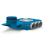 Instortverdeler Vent-Axia VK69 9 V125 | 1xK 9xØ69 2xD + VØ12